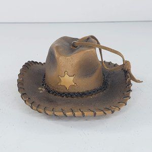 Cowboy Hat Brown Sheriff Christmas Ornament Western